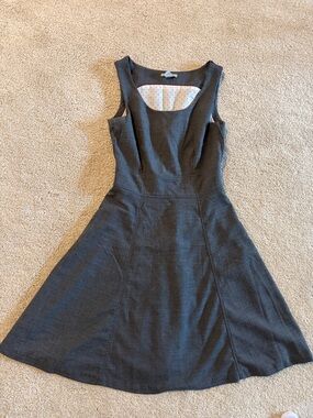H&M A-Line Scoop Neck Gray Sleeveless Dress